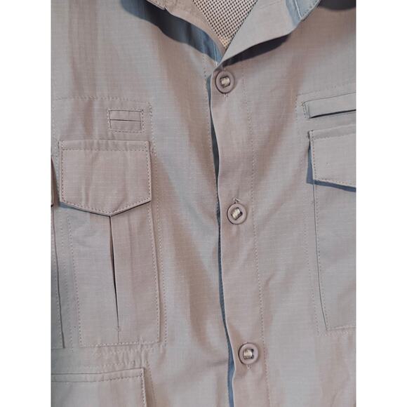 Men's Small Nylon Spandex Outdoor Shirt UPF 40+ Long Sleeve Gray - Picture 2 of 10